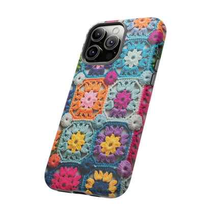 Vintage Crochet Blanket Look Phone Case