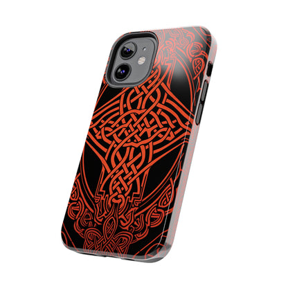 Eternal Weave iPhone Case, Red Celtic Tribal Knots | Timeless Symbolism iPhone Case for Models 11 through 14 Pro Max