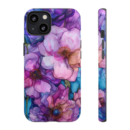 Purple Flower Stained Glass Phone Case