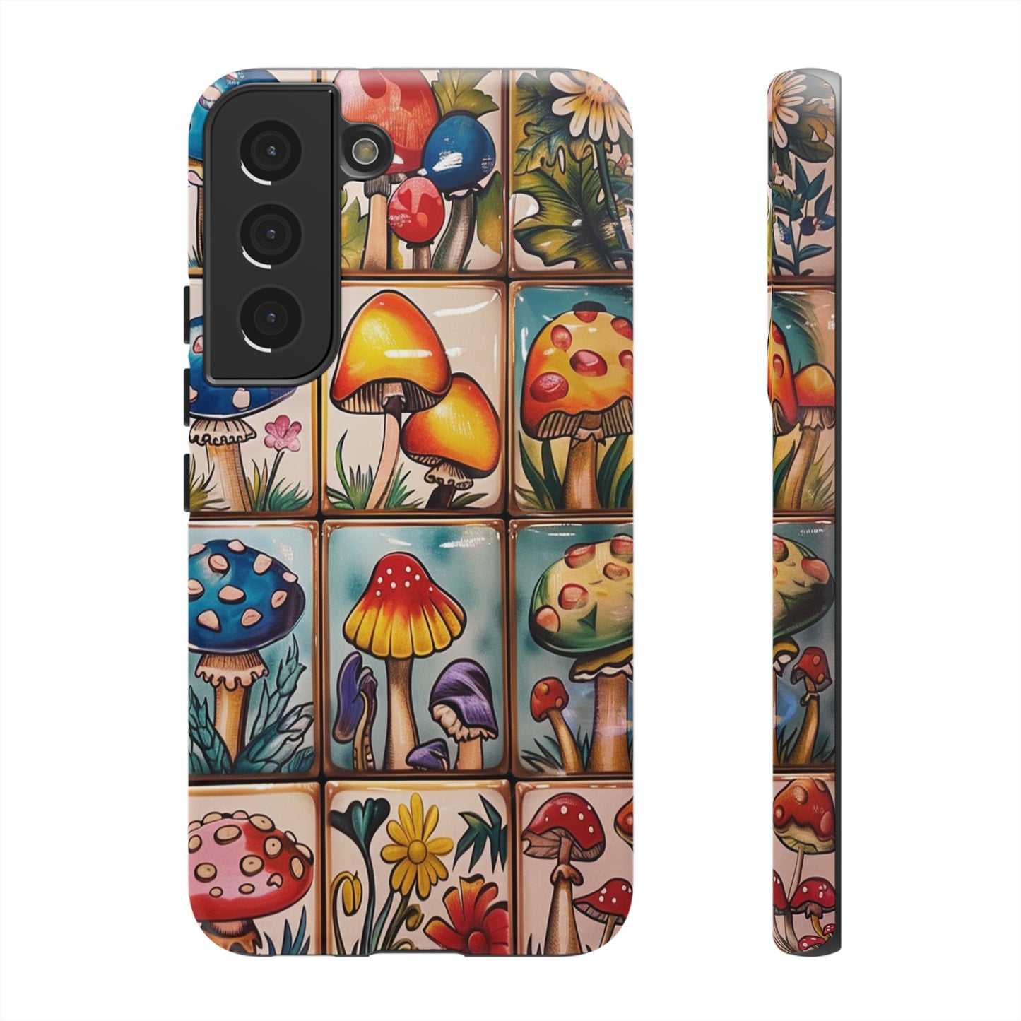 Trippy Magic Mushroom Tile  Abstract Art Phone Case