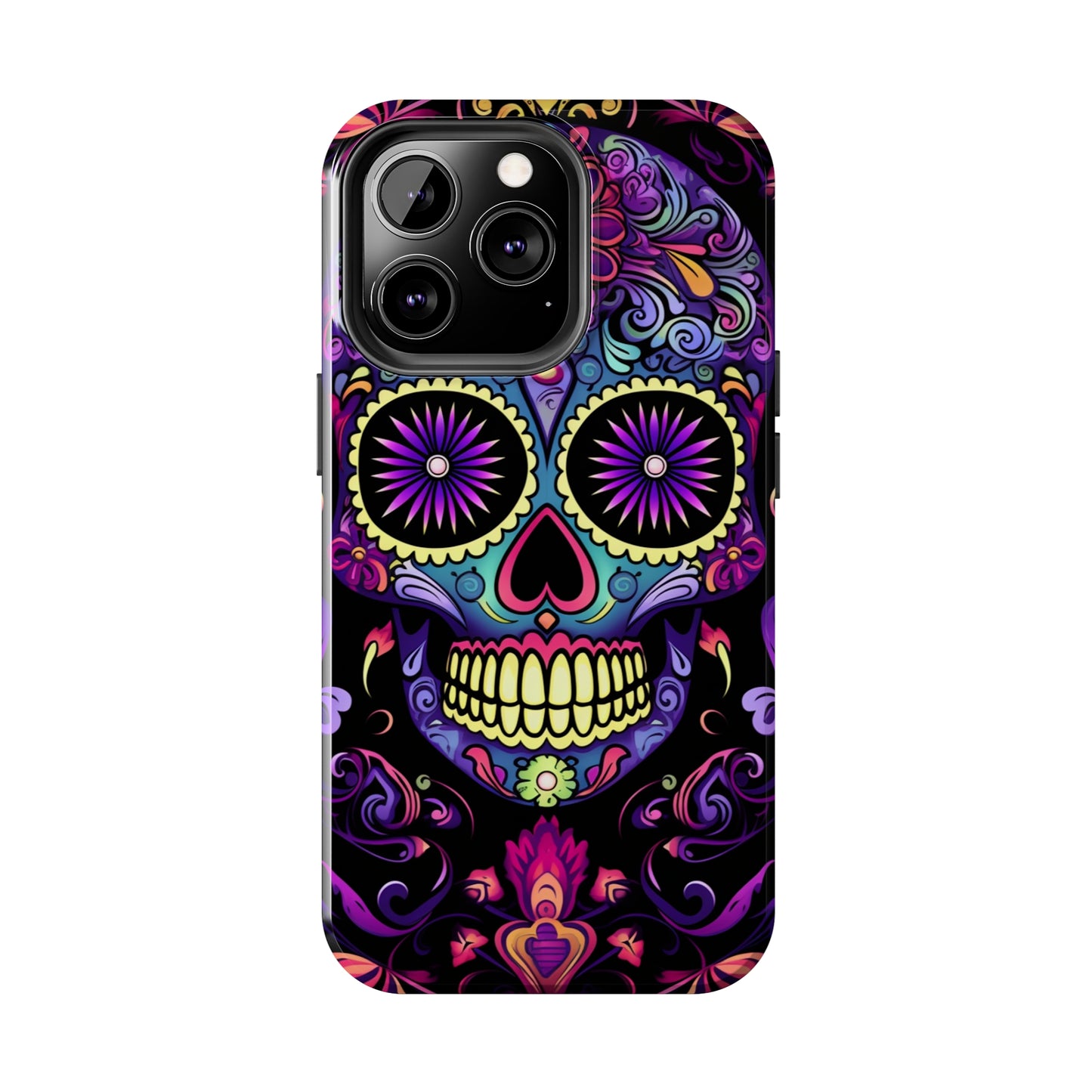 Sugar Skull iPhone Case | Dia de los Muertos Tough Case for iPhone 11, 12, 13