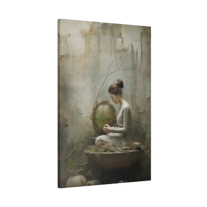 Japandi Fusion: Japanese Scandinavian Mashup | Stretched Canvas Print