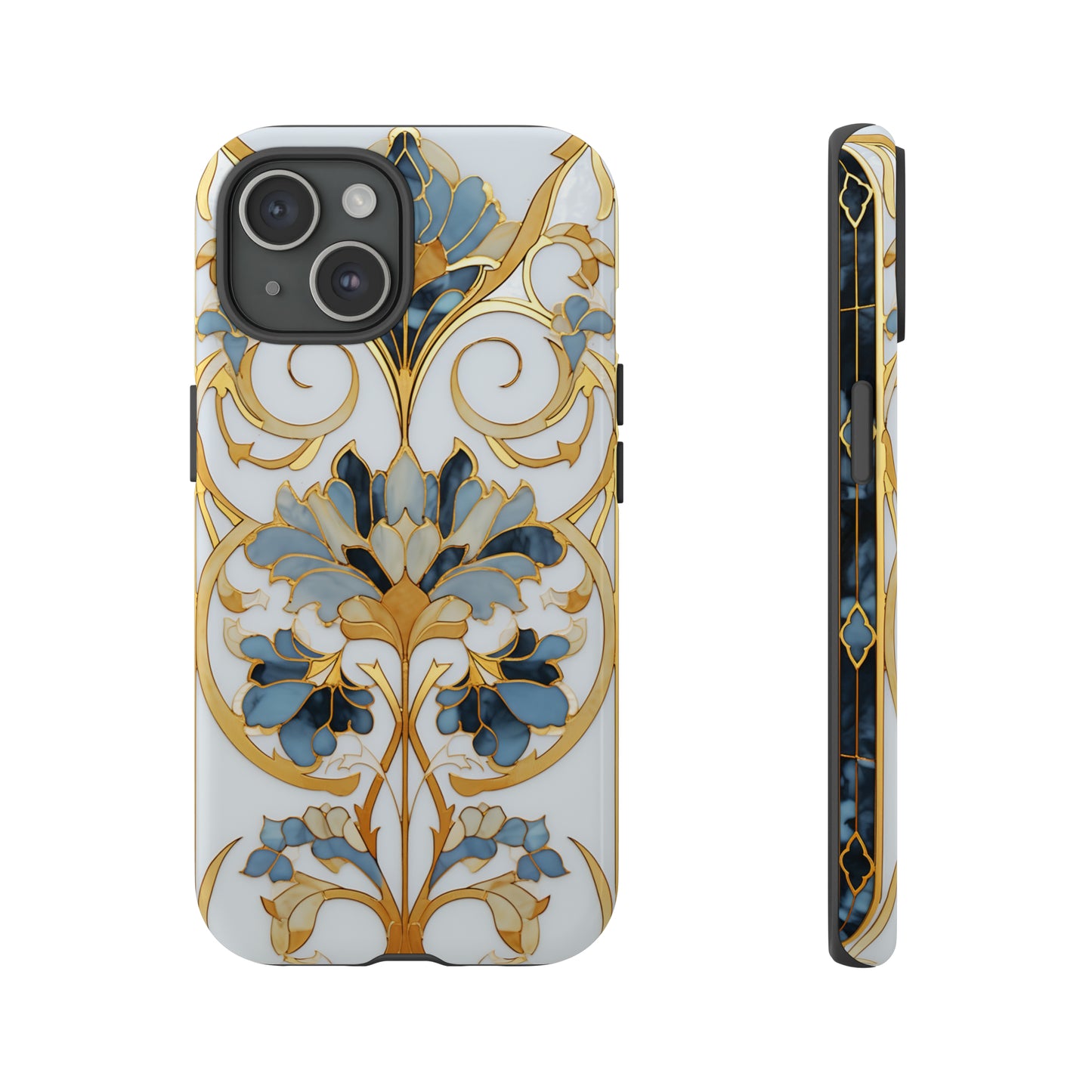 Art Deco Floral Gold Phone Case for iPhone 15