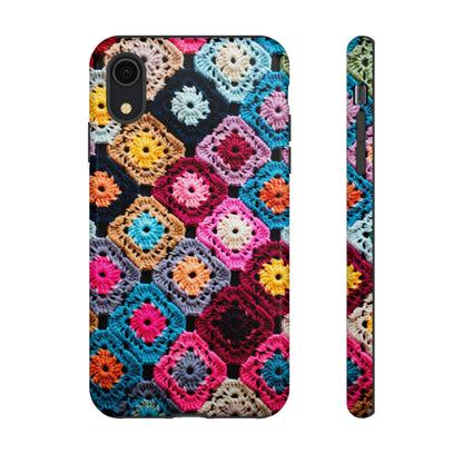 Vintage Floral Crochet Blanket Knit Look Phone Case