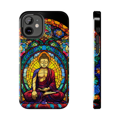 Stained Glass Magic: Psychedelic Tibet Buddha Mandala