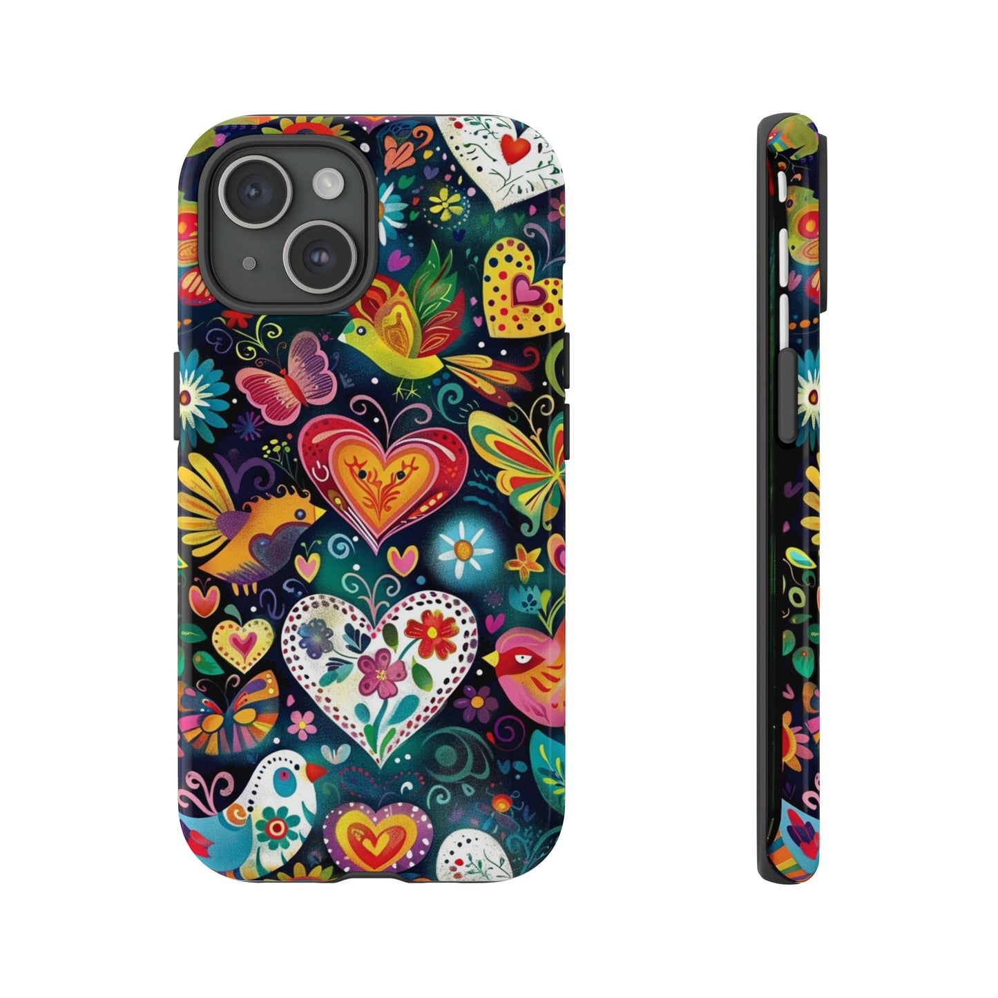 Floral Butterfly Magic Hearts Phone Case