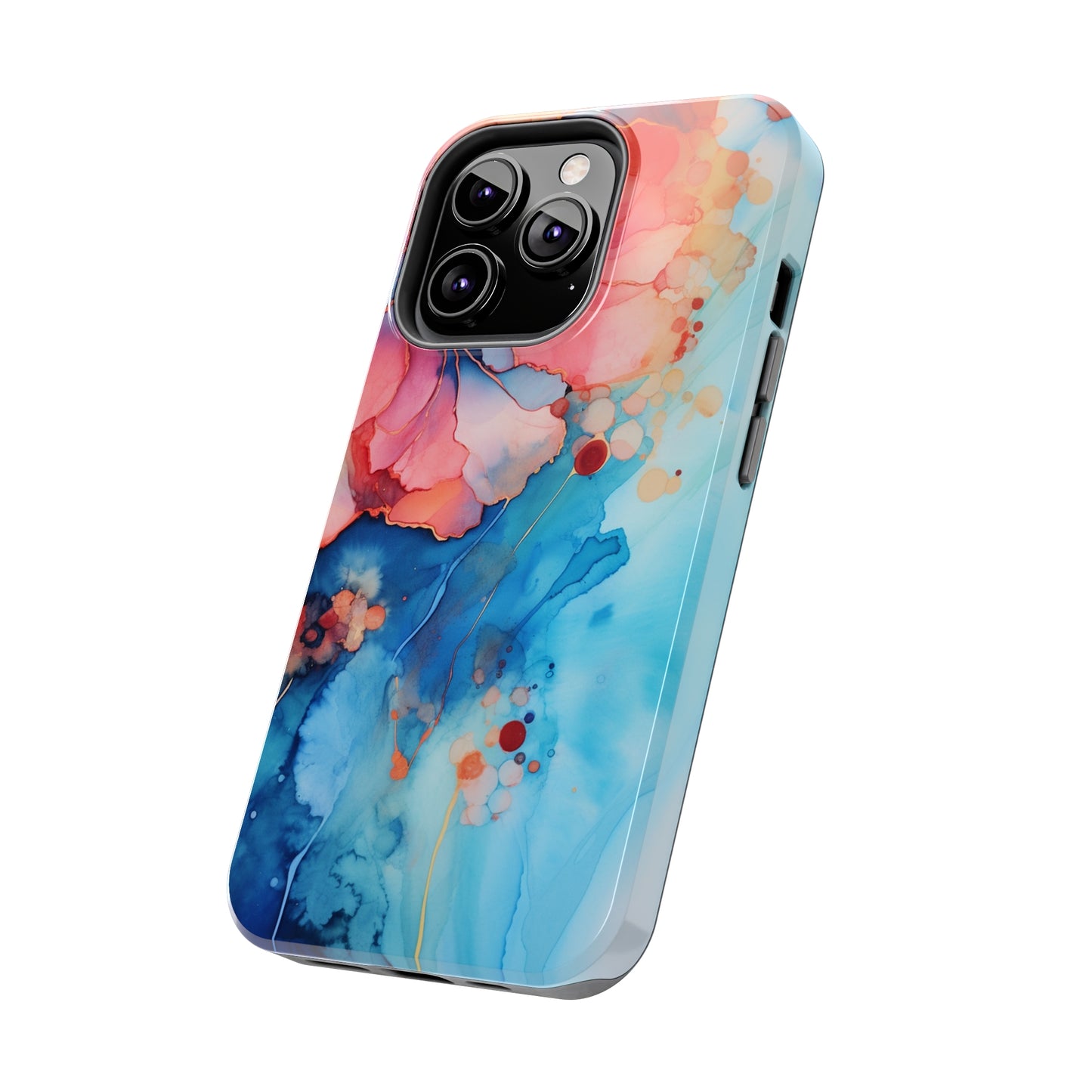 Marbled Floral Watercolor Phone Case | Embrace the Mesmerizing Multicolor Art