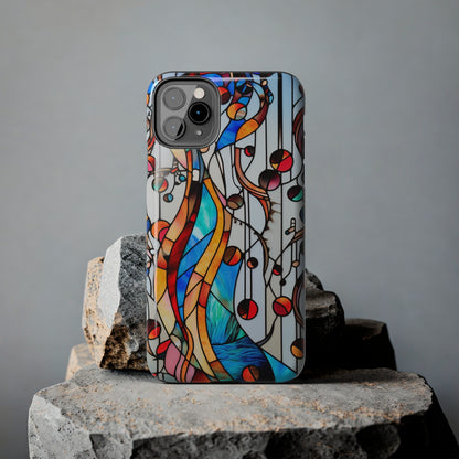 Golden Era Elegance: Art Deco Stained Glass iPhone Case | Vintage Glamour in Modern Protection