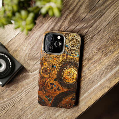 Golden Spiral Tile iPhone Case | Add Glamour and Elegance to Your Device