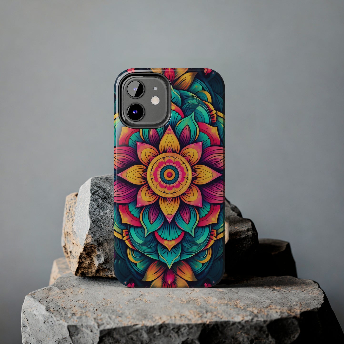 Cosmic Harmony: Rainbow Mandala | Spiritual Symmetry iPhone Case