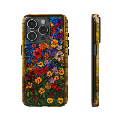 Gustav Klimt Style Flower Garden Painting Phone Case for iPhone 15, 14, Pro Max, 13, 12 & Samsung Galaxy S23, S22, S21, Google Pixel