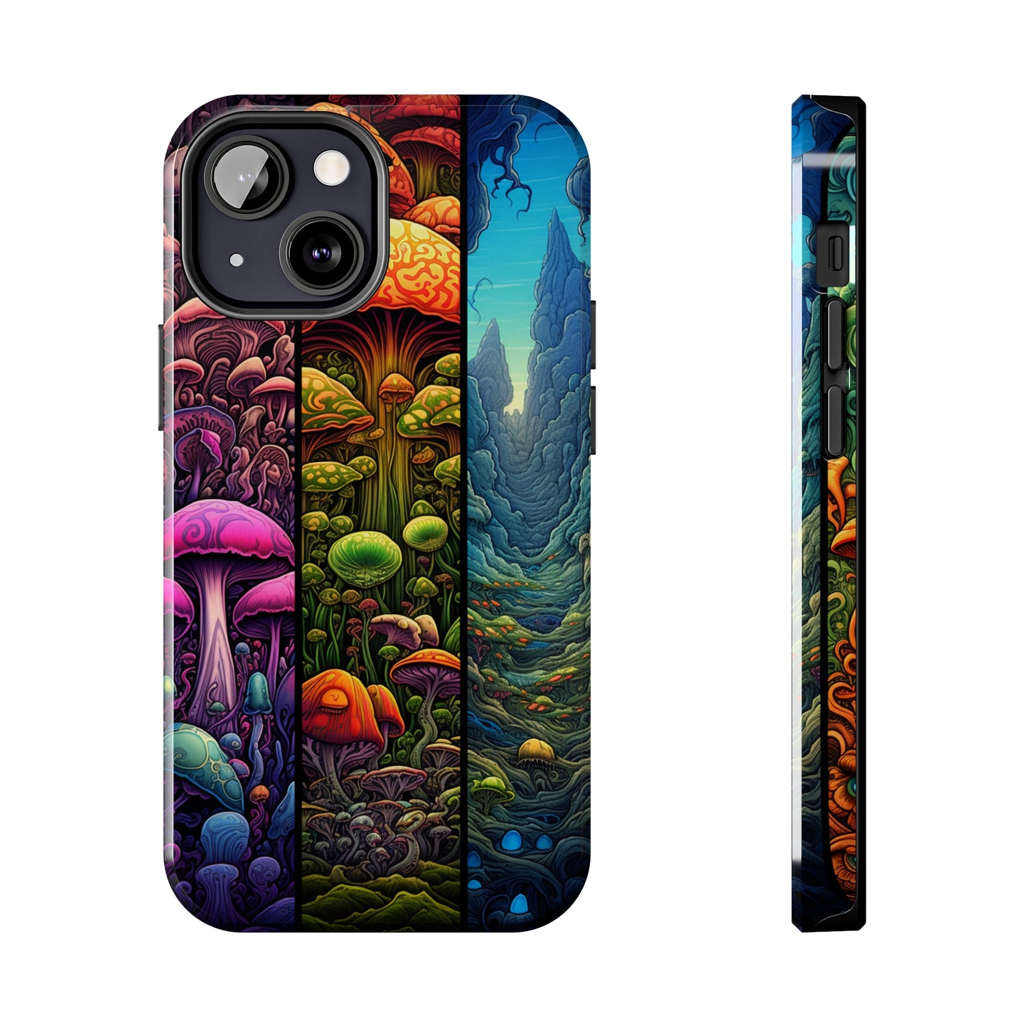 Life is just a fantasy, Mushroom, Flower Stained Glass iPhone Case | Psychedelic Natural Beauty