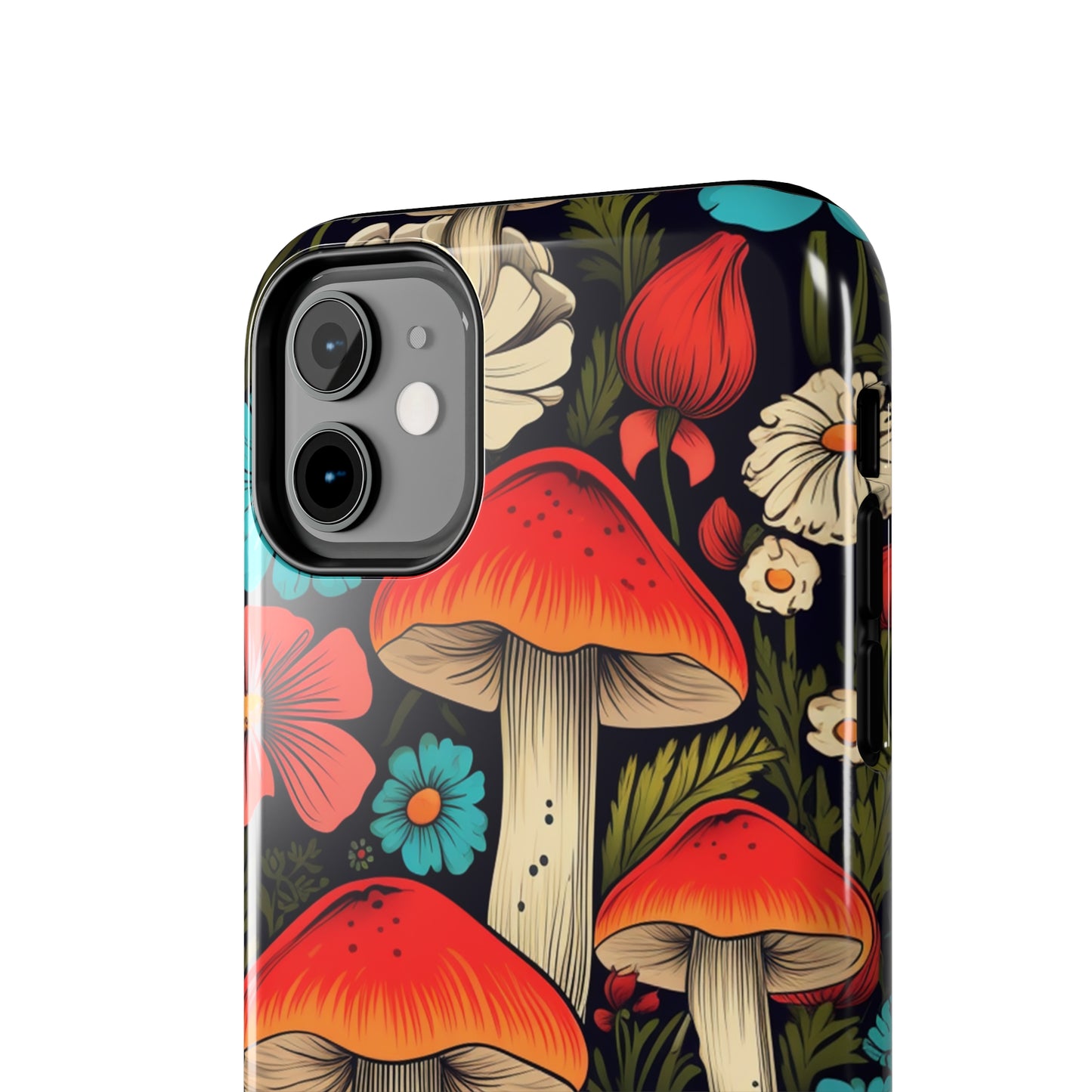 Psychedelic Retro Mushrooms iPhone case | Dive into Vintage Vibes