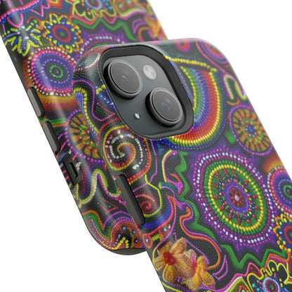 Psychedelic Peyote Button Beaded Style MagSafe Phone Cover