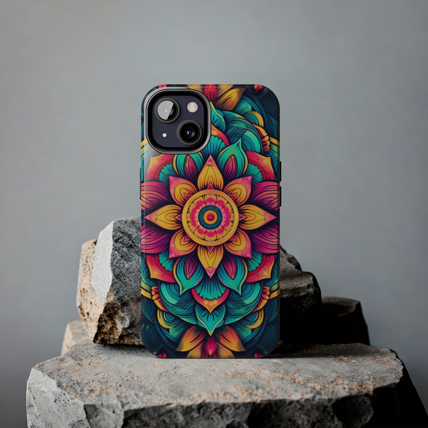 Cosmic Harmony: Rainbow Mandala | Spiritual Symmetry iPhone Case