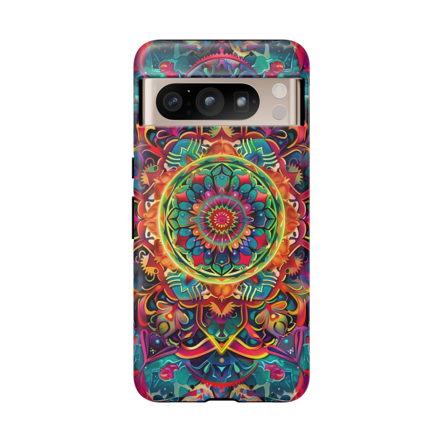 Cosmic Stained Glass Mandala Phone Case