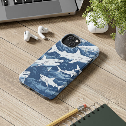 Shark Design: Dive into the Depths with an Aquatic Adventure iPhone Case