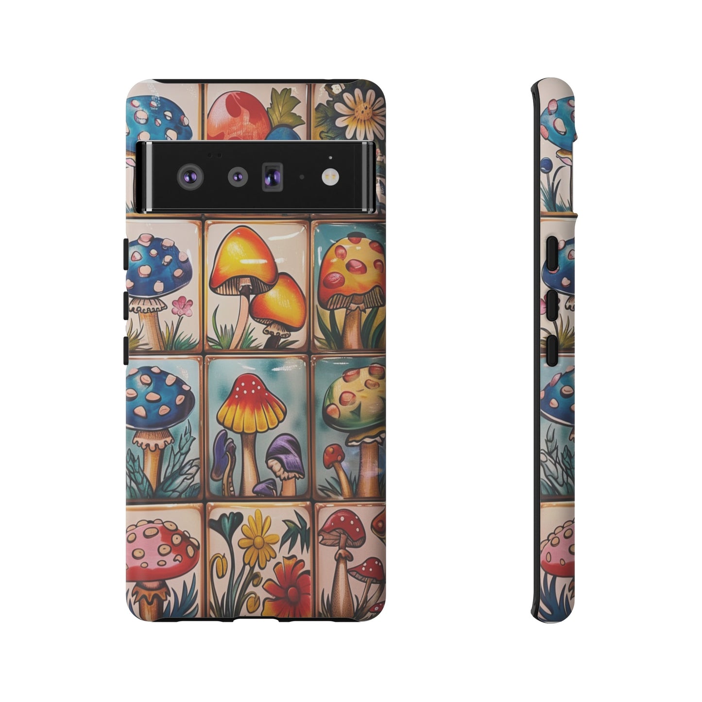 Trippy Magic Mushroom Tile  Abstract Art Phone Case