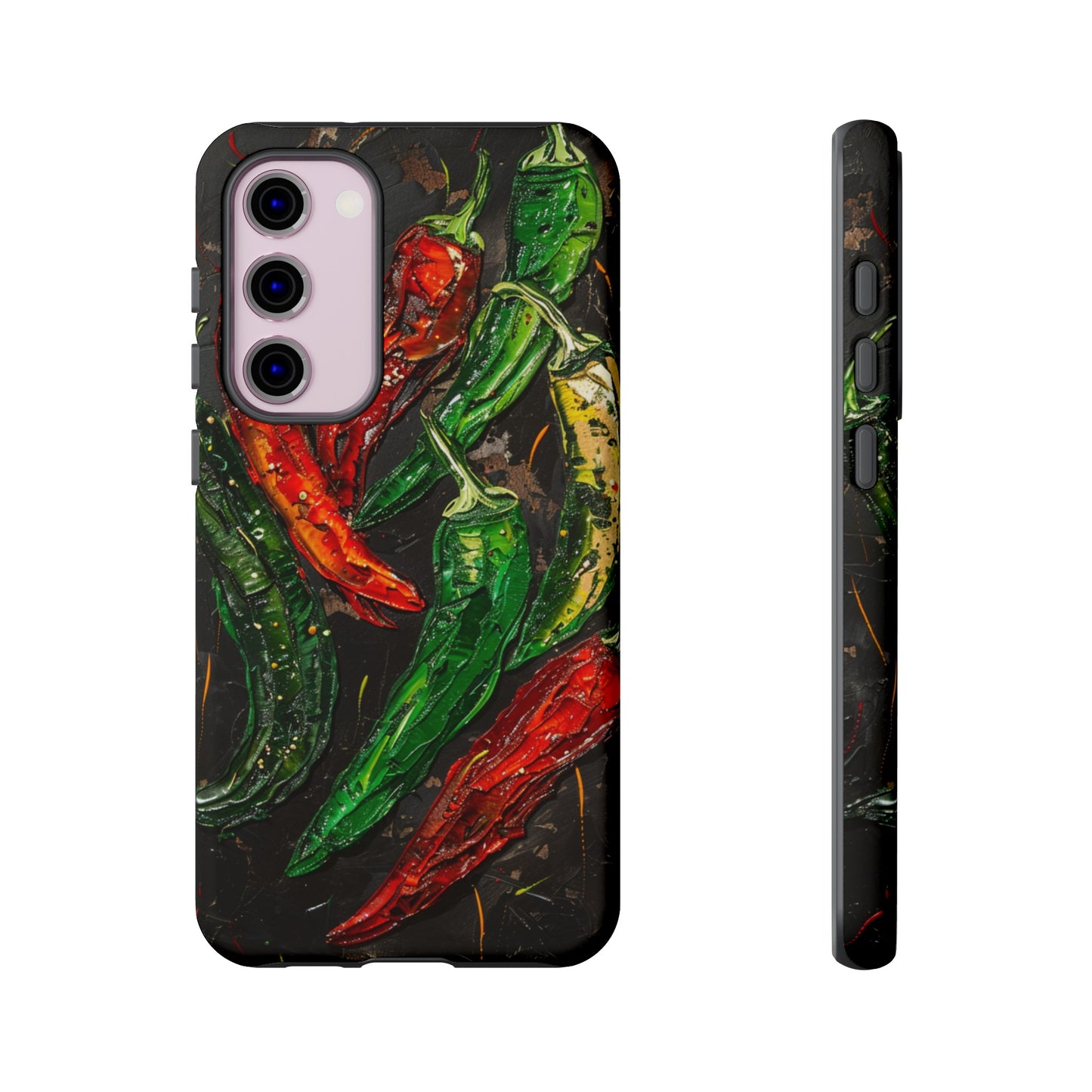 Green and Red Chili Peppers Phone Case