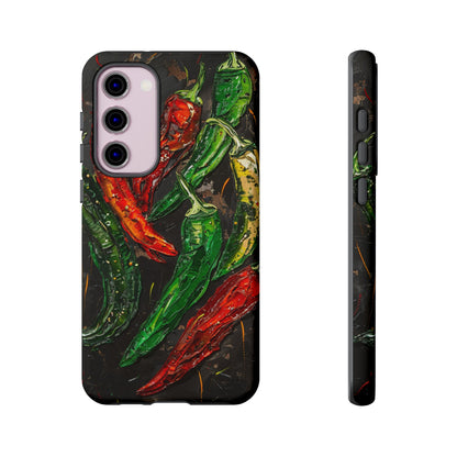 Green and Red Chili Peppers Phone Case