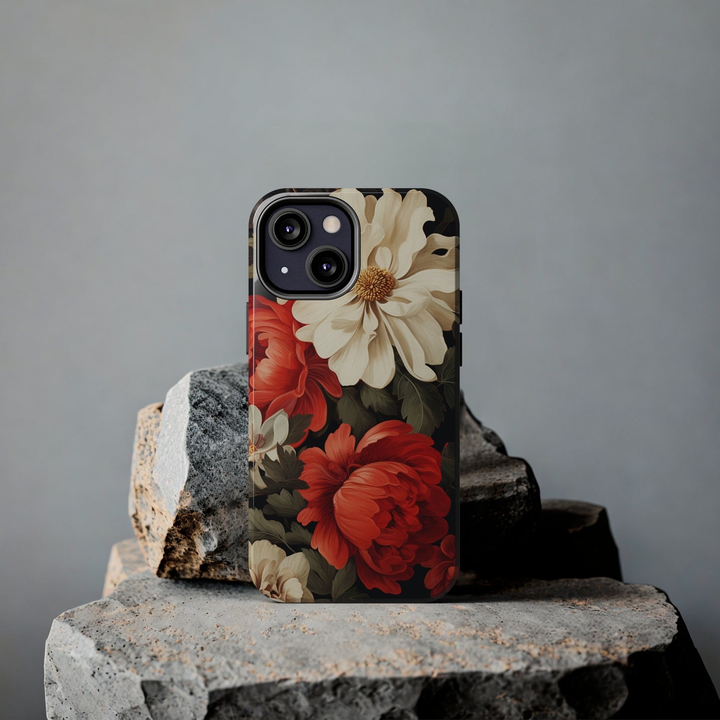 Vintage Floral Aesthetic Phone Tough Case Antique Print for iPhone 14 11 Pro 12 13 XR XS X 7+ 8 Boho Nature Flowers Cottage Core