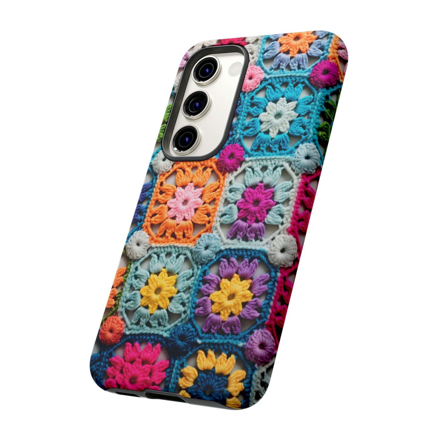 Vintage Crochet Blanket Look Phone Case