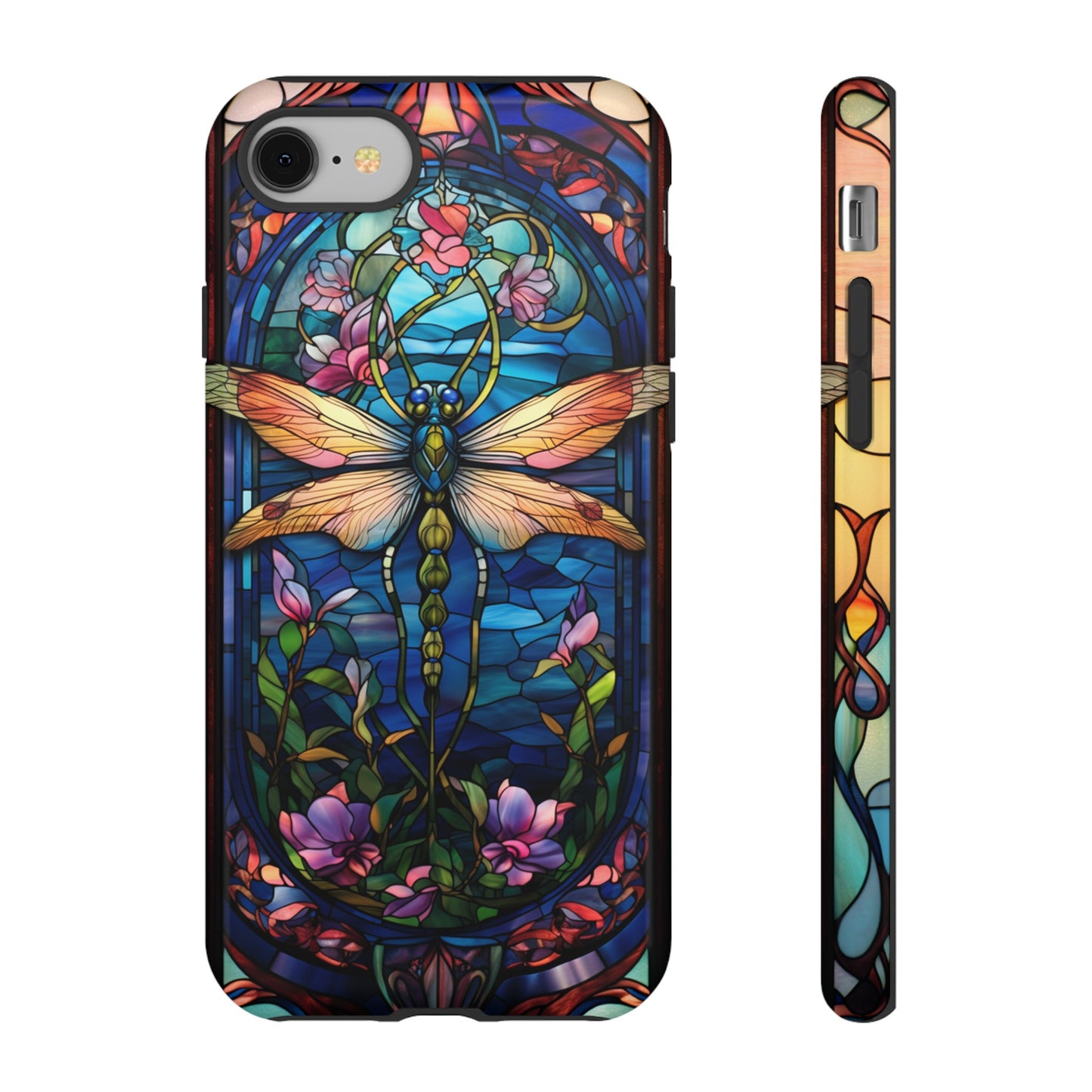 Art Nouveau Stained Glass Dragonfly Phone Case