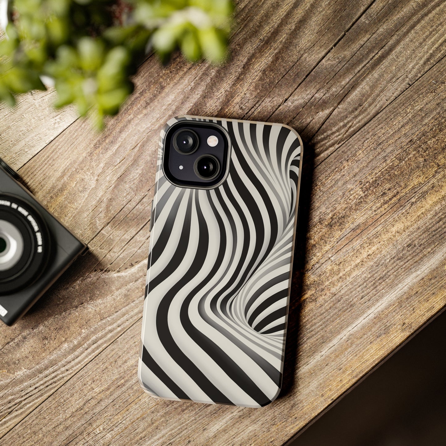 Twist Your Perception: Optical Illusion Tough Case for Apple iPhone Models – Where Art Meets Function