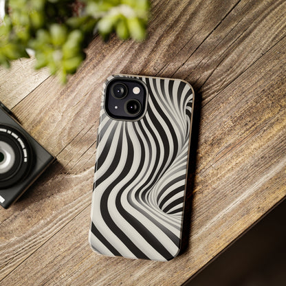 Twist Your Perception: Optical Illusion Tough Case for Apple iPhone Models – Where Art Meets Function