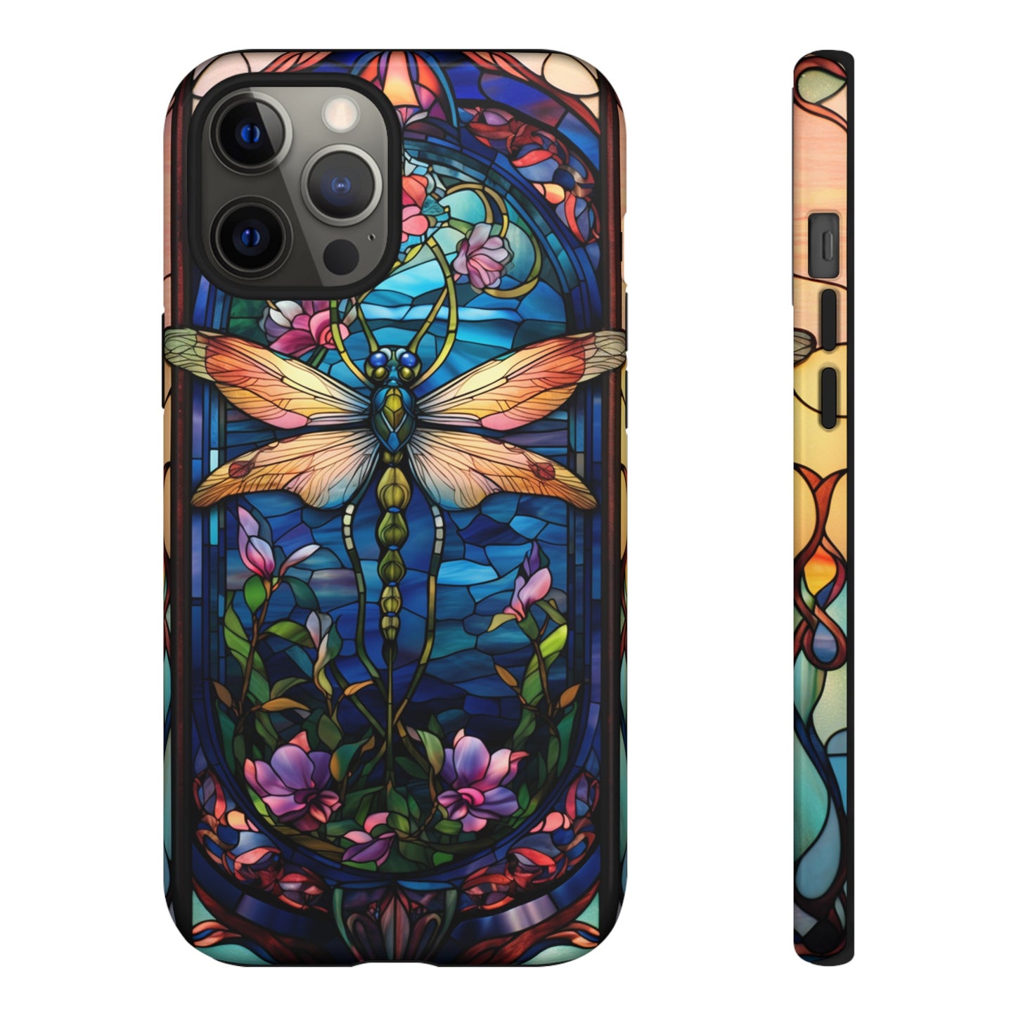 Art Nouveau Stained Glass Dragonfly Phone Case