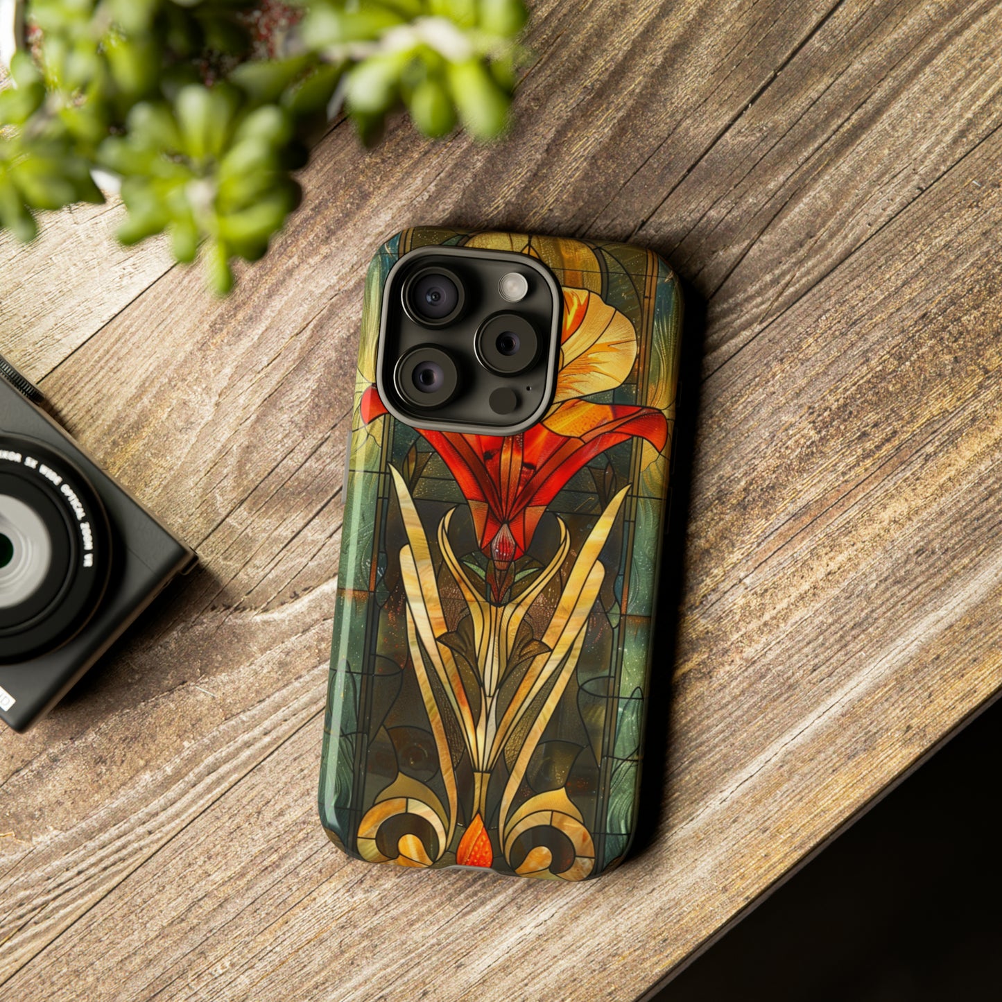 Art Deco Stained Glass floral Phone Case