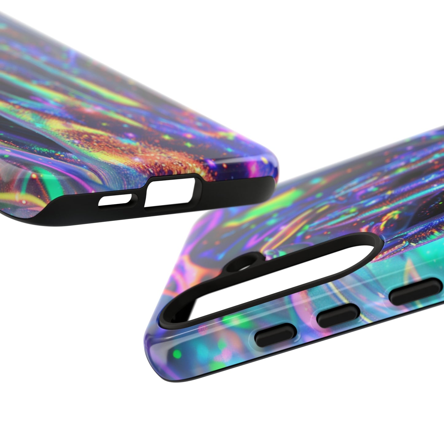 Marbled opalescent Holographic Print Phone Case