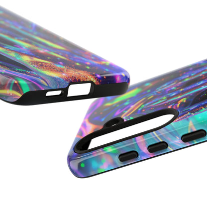 Marbled opalescent Holographic Print Phone Case