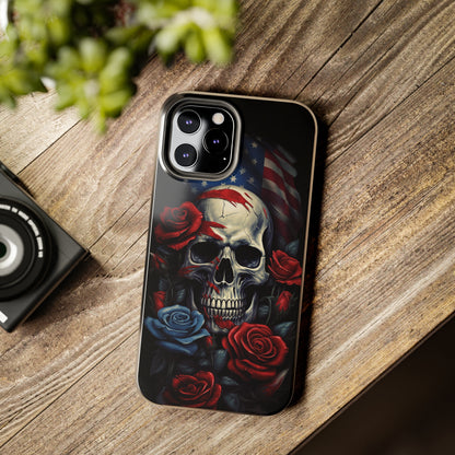 Skull USA Flag iPhone Case | Patriotic Edge with Stylish Protection