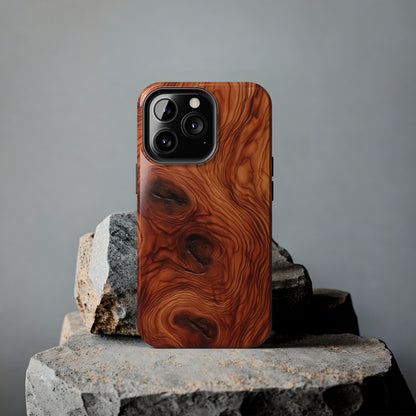 Elegant Timber: Faux Oak Wood Pattern | Dazzling Nature-Inspired iPhone Case