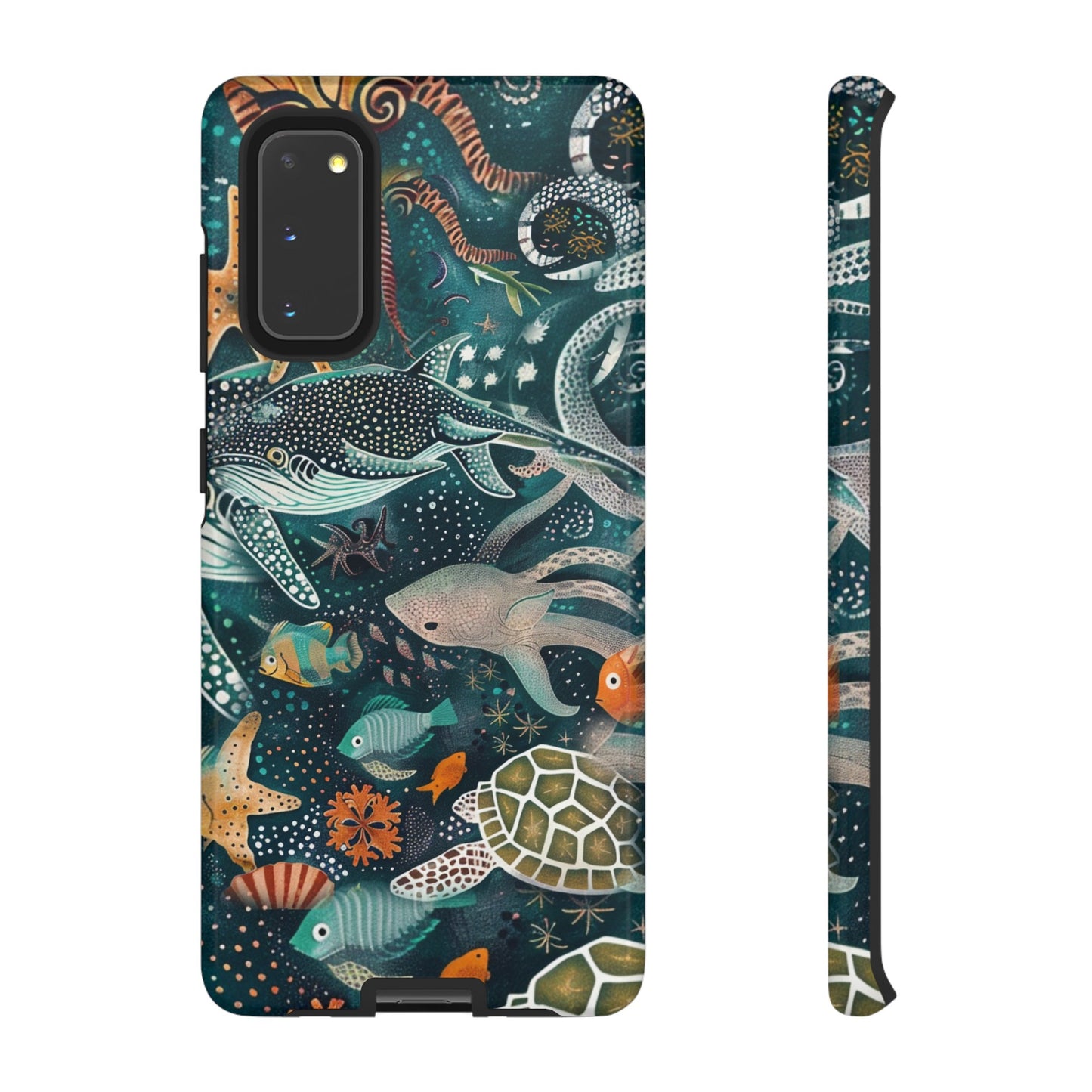 Undersea World Shark, Turtle, Manta Ray Phone Case