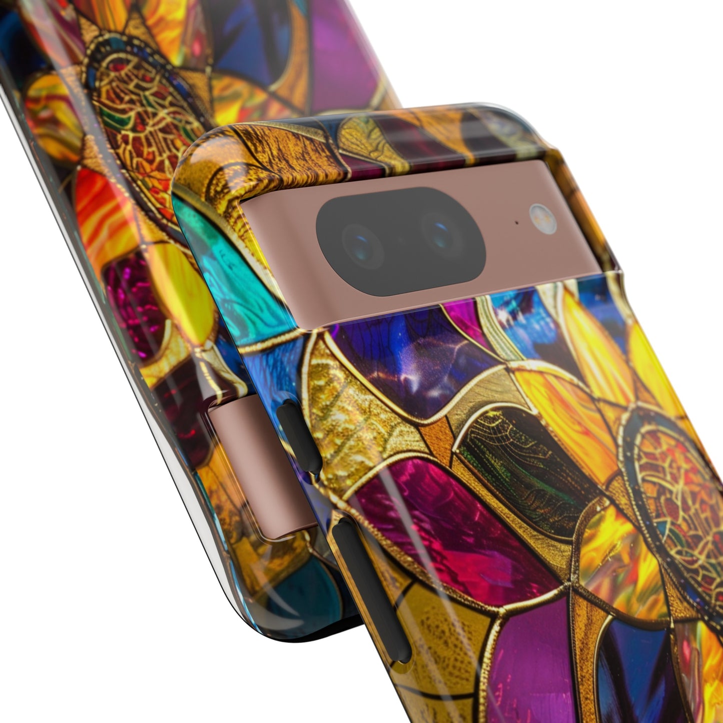 Cosmic Stained Glass Mandala Phone Case