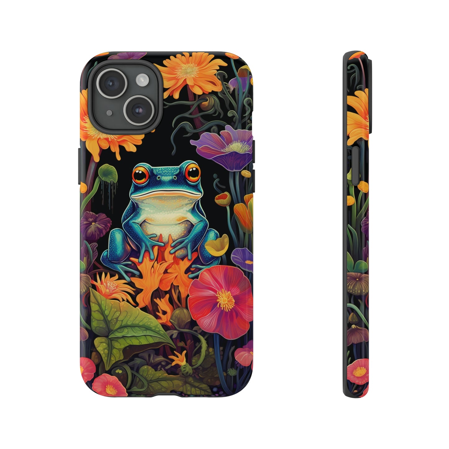 Floral Frogs Elegance Phone Case for Google Pixel, iPhone & Samsung Galaxy