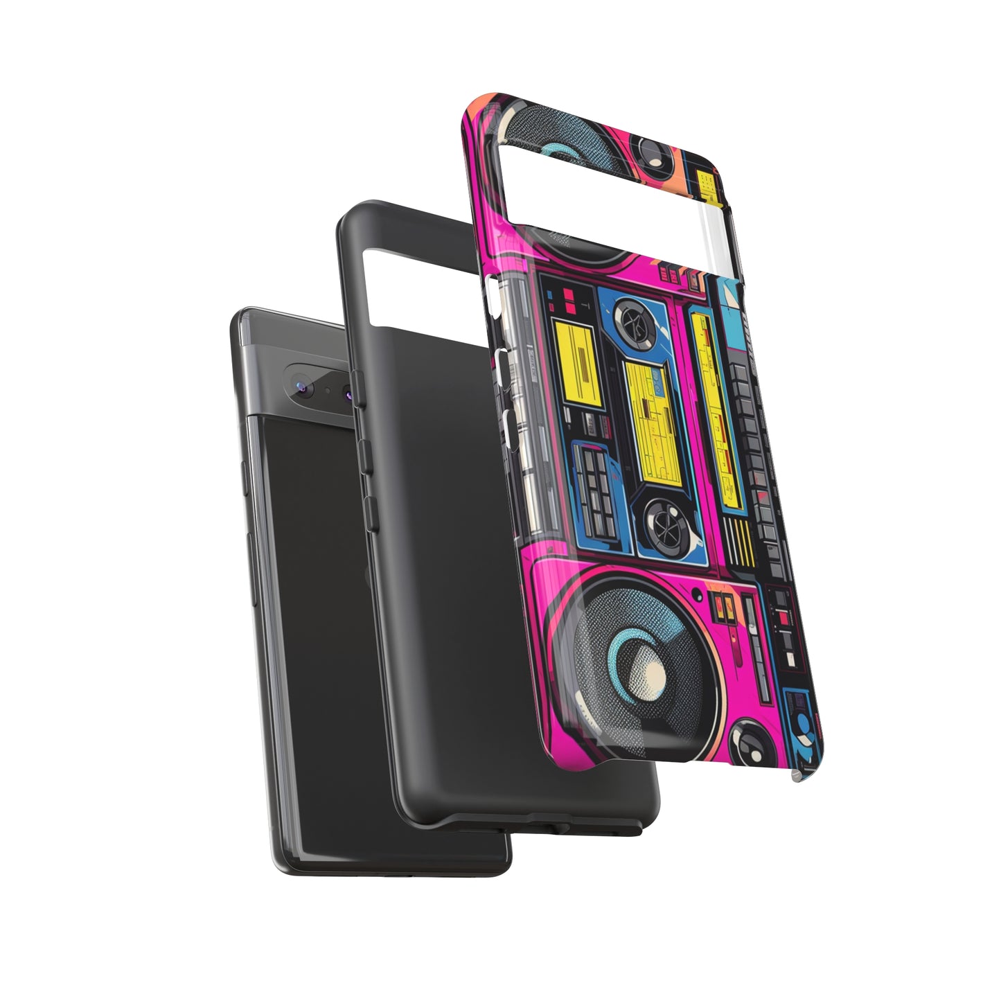 Boombox Hip Hop Music iPhone Case | Embrace Retro Vibes with Urban Beats for Google Pixel, iPhone, and Samsung Cases