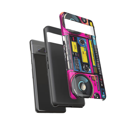 Boombox Hip Hop Music iPhone Case | Embrace Retro Vibes with Urban Beats for Google Pixel, iPhone, and Samsung Cases