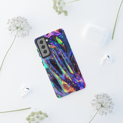 Marbled opalescent Holographic Print Phone Case