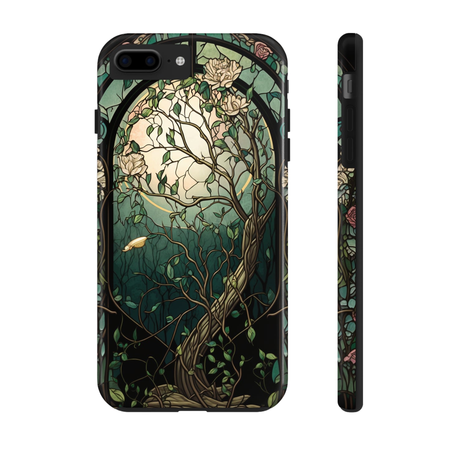 Retro Radiance: Stained Glass Floral Phone Case | Vintage Aesthetic for iPhone Models