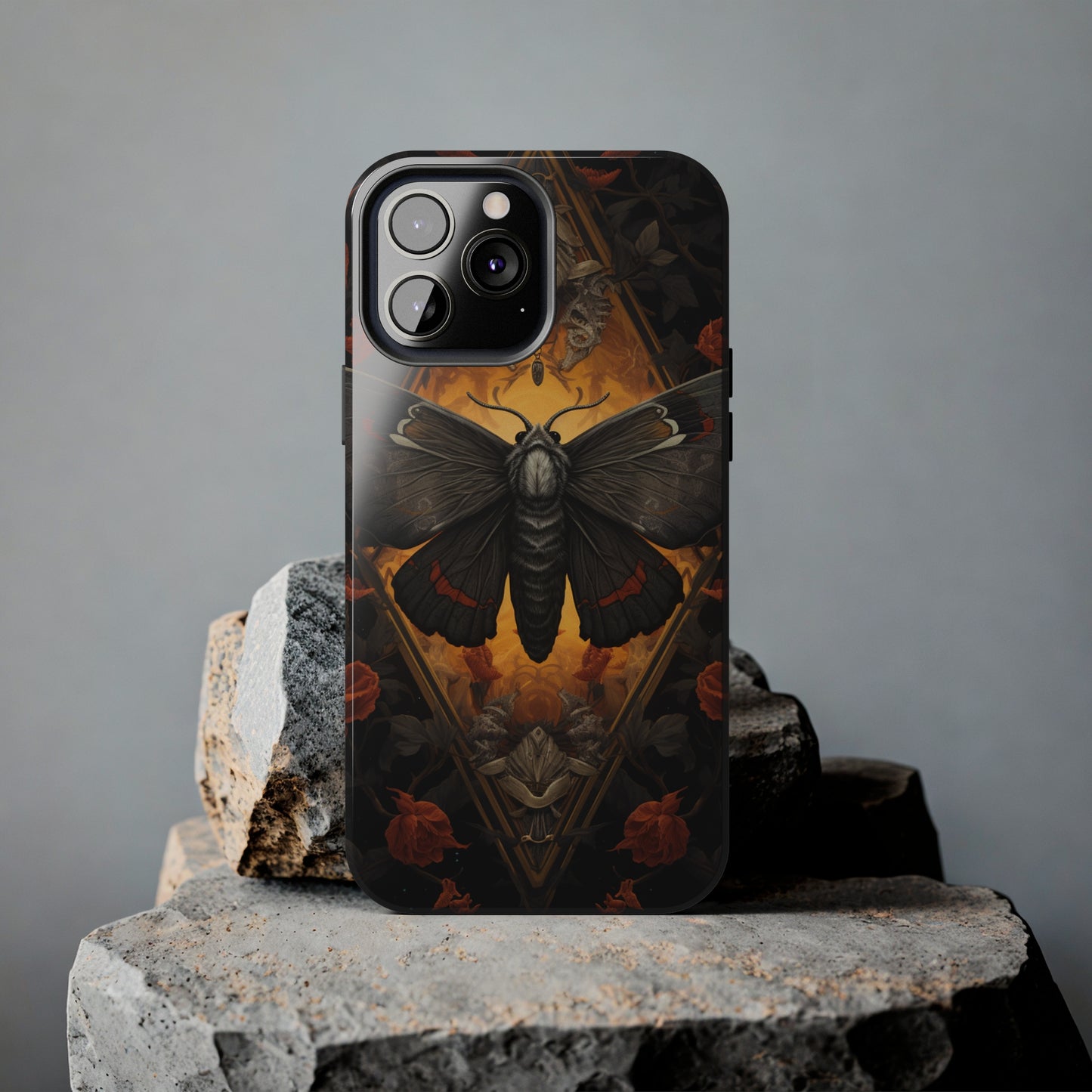 iPhone Case | Lost in Thought: Dark Academia Moth iPhone Tough Case