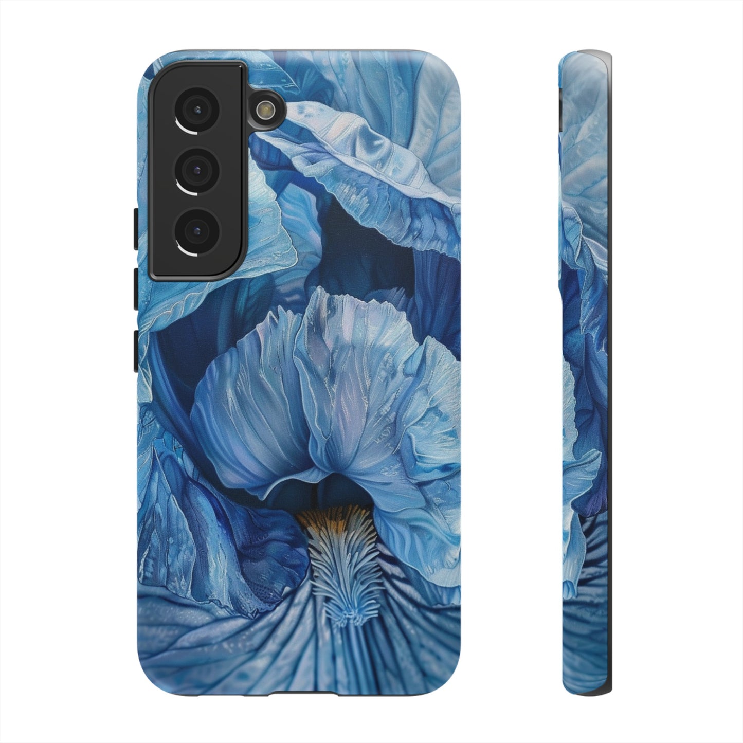 Floral Blue Iris Oil Painting Flower Phone Case