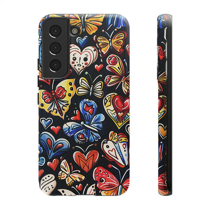 Butterfly Magic Hearts Phone Case