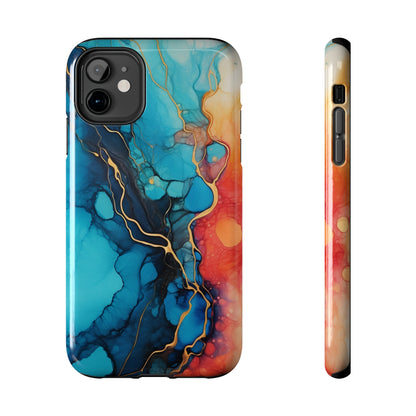 Marbled Watercolor iPhone Case | Embrace the Mesmerizing Multicolor Art