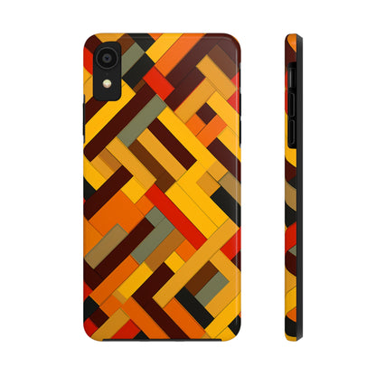 iPhone Tough Case: Intricate & Durable - The Weave Geometric Art Pattern