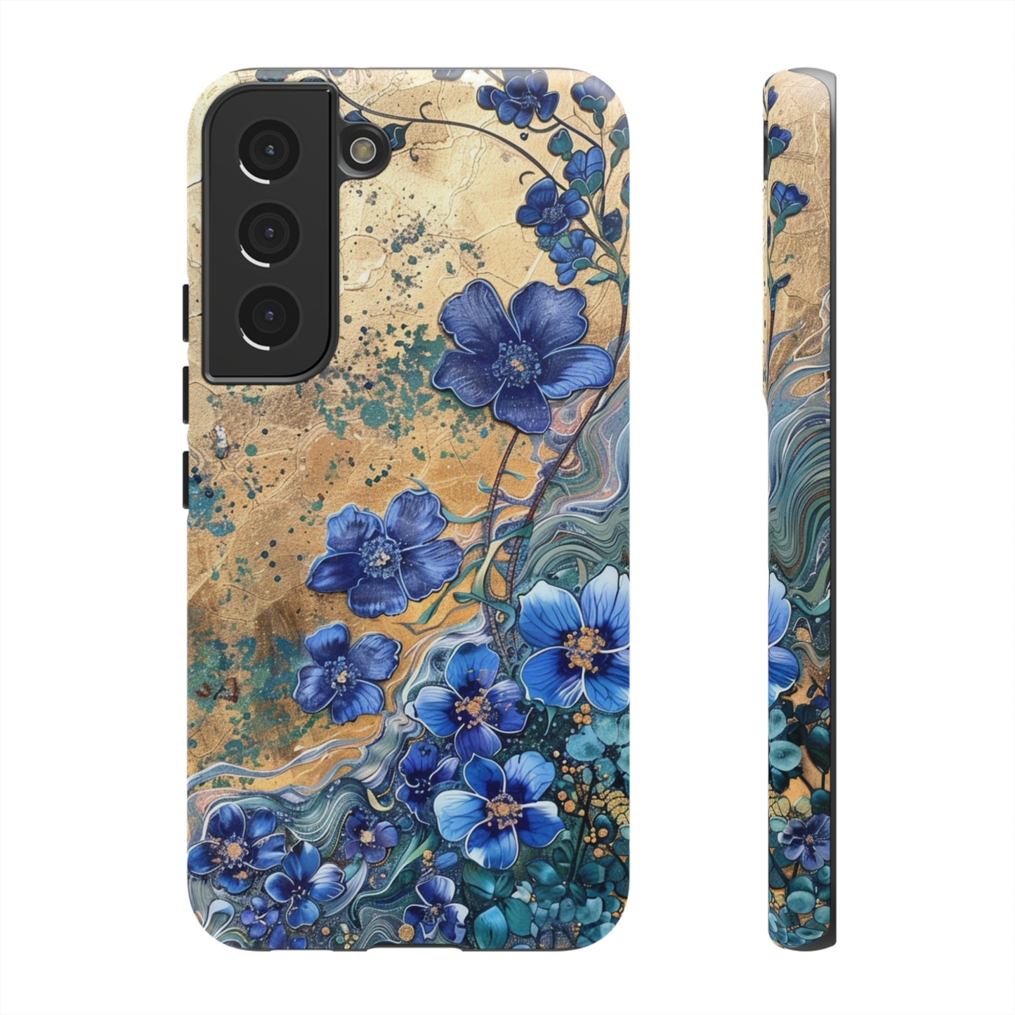 Forget Me Nots Vintage Color Splash Floral Design Phone Case