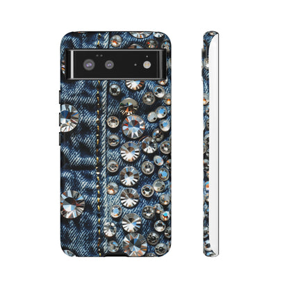 Blue Jean Queen Rhinestone Bling Phone Case