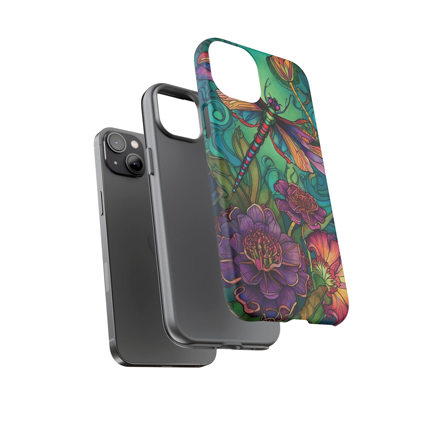 Art Nouveau Dragonfly - A Timeless Symbol of Elegance for Google Pixel, iPhone, and Samsung Cases